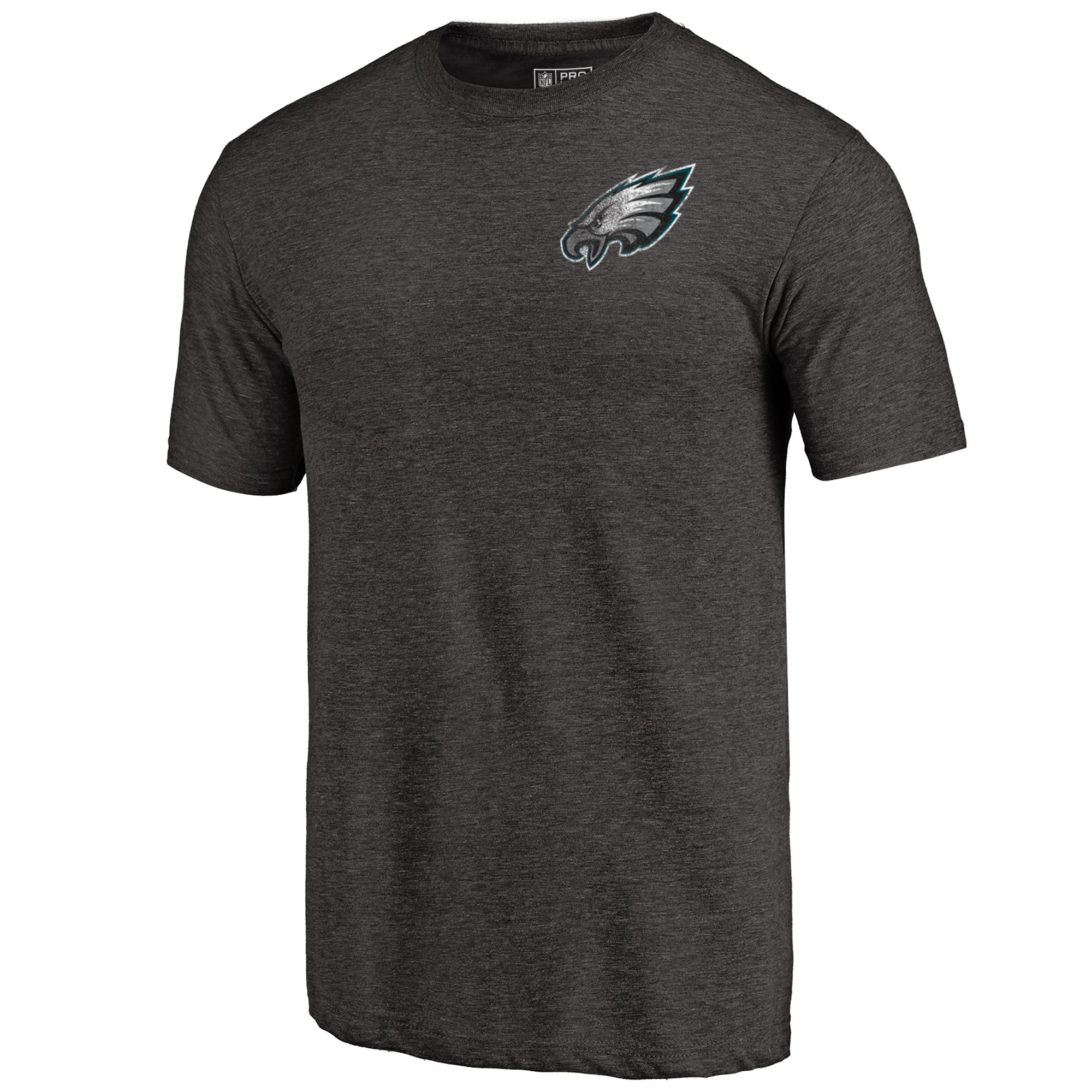 Men's Heathered Black Philadelphia Eagles Primary Logo Left Chest