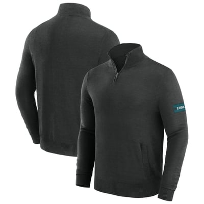 Philadelphia Eagles J. Palmer Franchise Quarter-Zip Sweater - Black