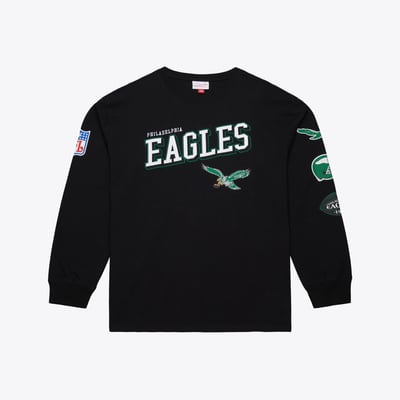  Philadelphia Eagles Mitchell & Ness Big & Tall Training Camp Long Sleeve T-Shirt - Black
