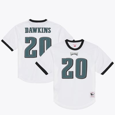 Brian Dawkins Philadelphia Eagles Mitchell & Ness Retired Player Name & Number Mesh Top - White