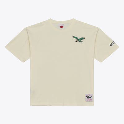  Philadelphia Eagles Mitchell & Ness Oversized Heritage Hues T-Shirt - Cream