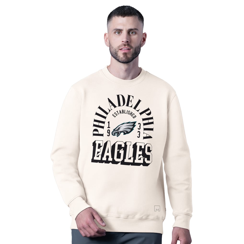  Philadelphia Eagles MSX by Michael Strahan Whiteout Tri-Blend Sweatshirt - White
