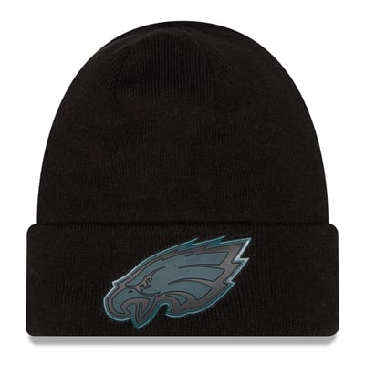 Philadelphia Eagles New Era Chrome Cuffed Knit Hat - Black