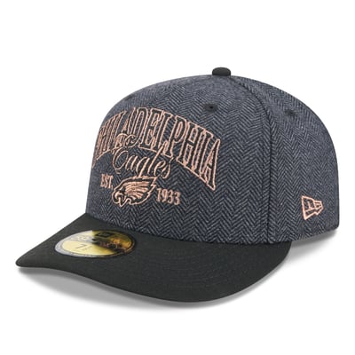 Philadelphia Eagles New Era Faux Wool 59FIFTY Fitted Hat - Black