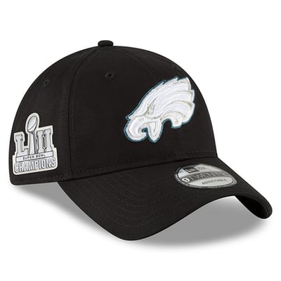 Philadelphia Eagles New Era Super Bowl LII Champions 2018 9TWENTY Adjustable Hat - Black
