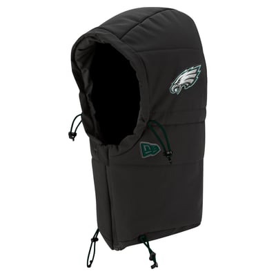 Philadelphia Eagles New Era 2026 Sideline Cold Weather  Adjustable Quilted Hood - Charcoal
