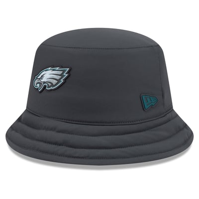 Philadelphia Eagles New Era 2026 Sideline Cold Weather Bucket Hat - Charcoal