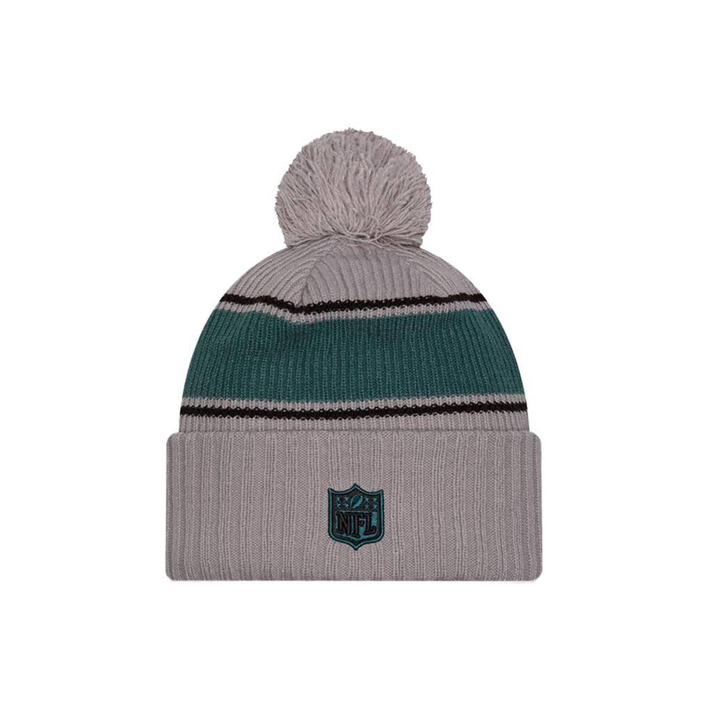Philadelphia Eagles New Era Knit NFL Grey Rare Authentic Beanie Cuff W Pom Pom Men main image 4