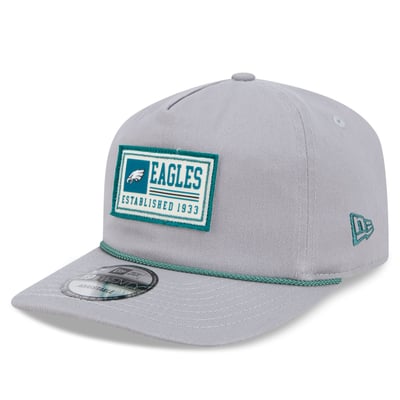 Philadelphia Eagles New Era Patch 19TWENTY Adjustable Hat - Gray