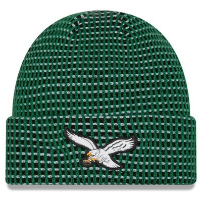 Philadelphia Eagles New Era 2026 Sideline Cold Weather Throwback Cuffed Knit Hat - Kelly Green