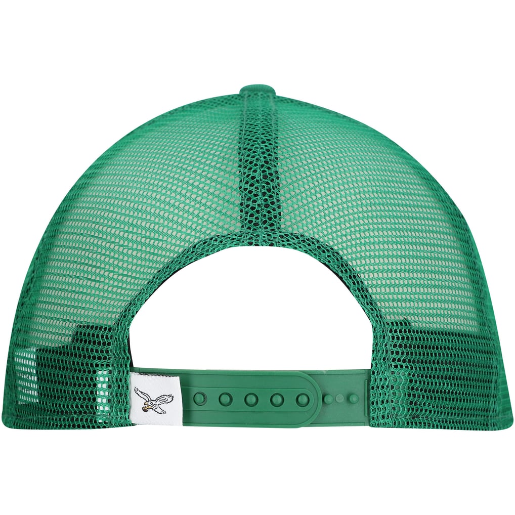 Men's New Era Kelly Green Philadelphia Eagles Throwback Main Trucker ...