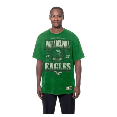  Philadelphia Eagles New Era Throwback Mineral Wash T-Shirt - Kelly Green