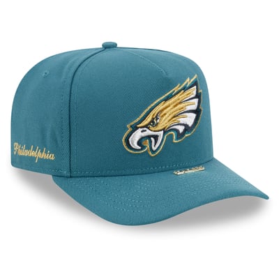 Philadelphia Eagles New Era Visor Pin 9FIFTY A-Frame Snapback Hat - Midnight Green