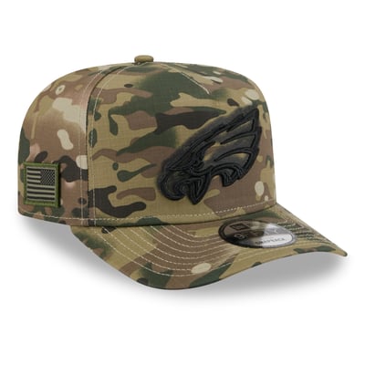 Philadelphia Eagles New Era x BJ Betts 2026 Salute To Service 9FIFTY A-Frame Snapback Hat - Camo