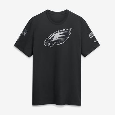  Philadelphia Eagles Nike 2026 Salute to Service Slub T-Shirt - Black