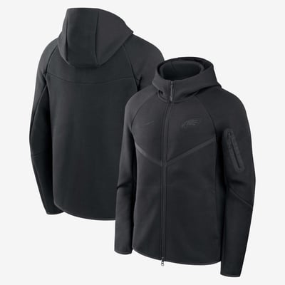  Philadelphia Eagles Nike Tech Fleece Raglan Full-Zip Windrunner Hoodie - Black