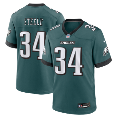 Carson Steele Philadelphia Eagles Nike Team Game Jersey - Midnight Green