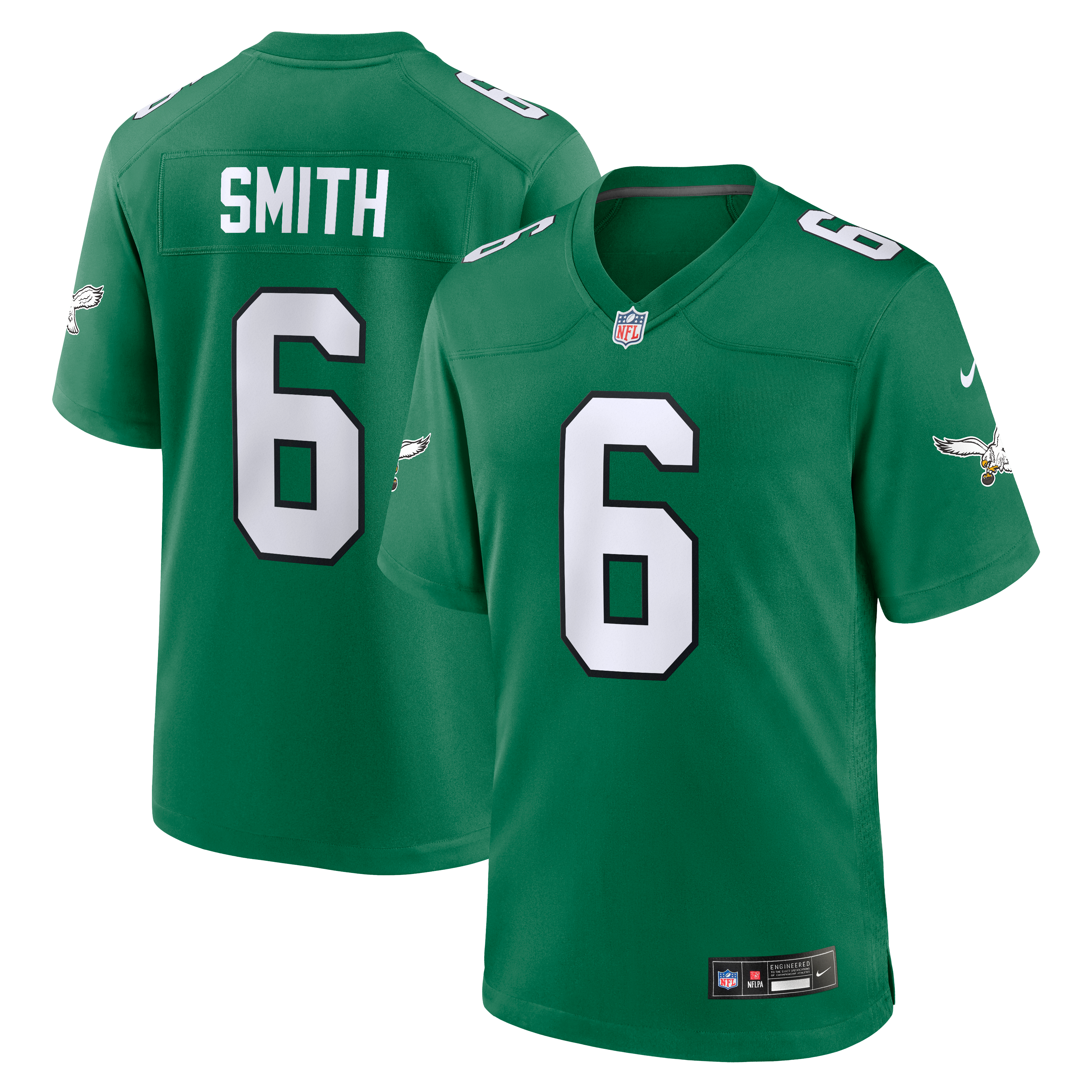 DeVonta Smith Philadelphia Eagles Alternate Game Player Jersey Kelly Green