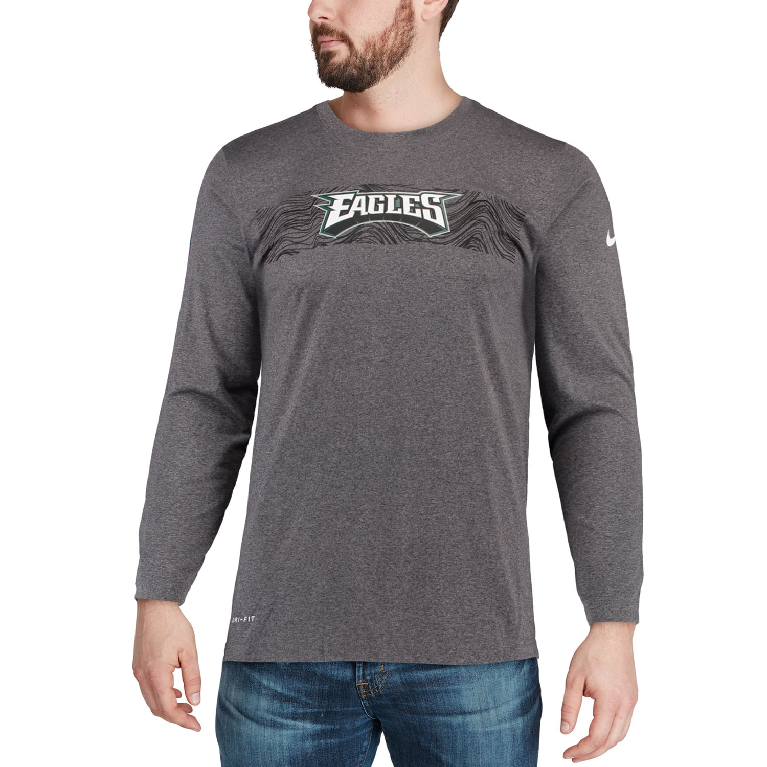 Men's Nike Heathered Charcoal Philadelphia Eagles Sideline Seismic
