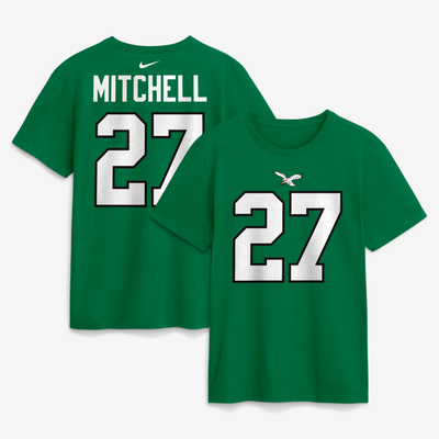 Quinyon Mitchell Philadelphia Eagles Nike Name & Number T-Shirt - Kelly Green