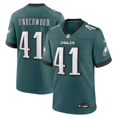 Rocco Underwood Philadelphia Eagles Nike Team Game Jersey - Midnight Green
