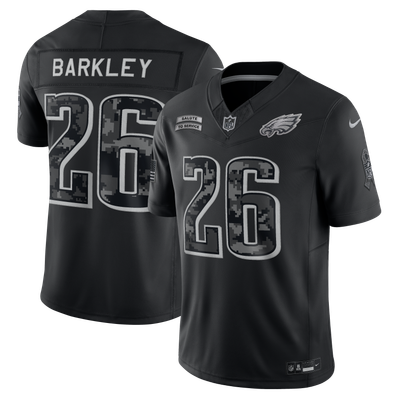 Saquon Barkley Philadelphia Eagles Nike 2026 Salute to Service Stitched Limited Jersey - Black
