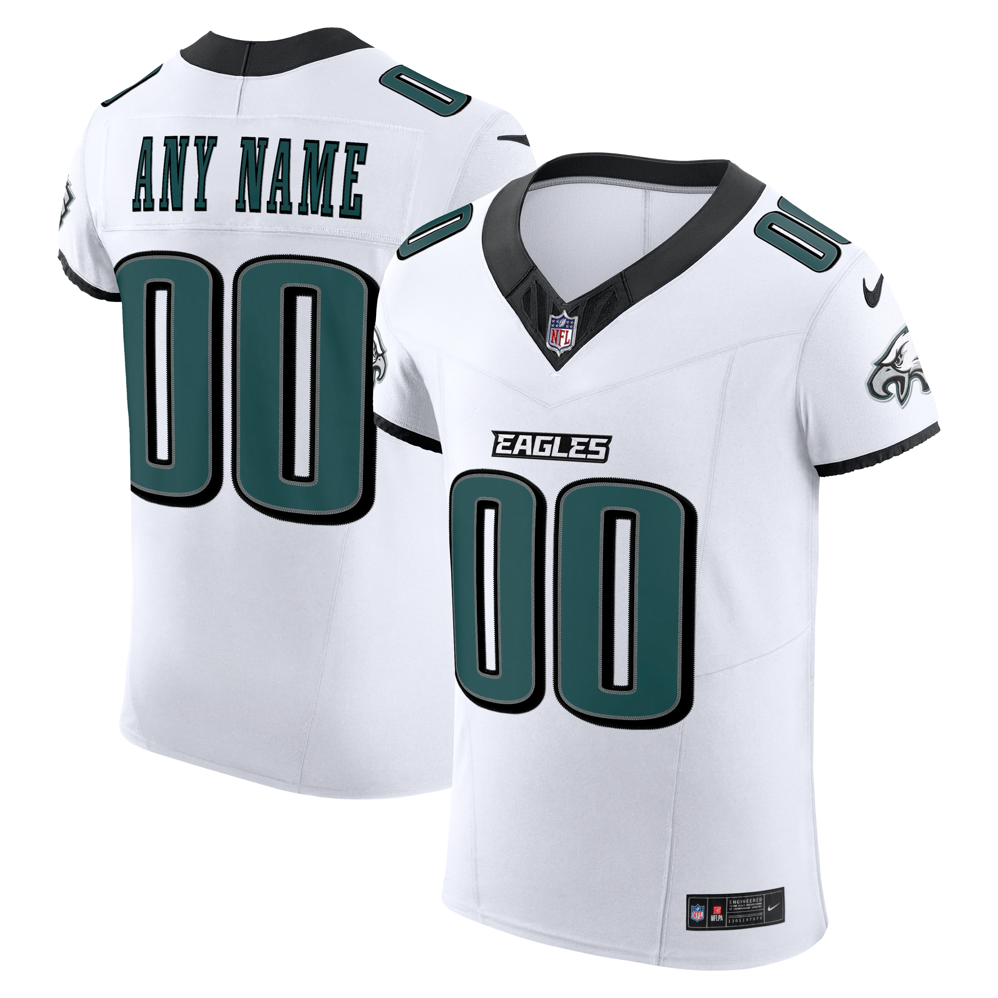 Philadelphia Eagles Vapor F.U.S.E. Elite Custom Jersey White