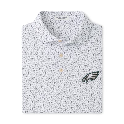 Philadelphia Eagles Peter Millar Kick Off Performance Jersey Polo - Gray