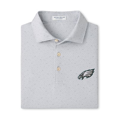 Philadelphia Eagles Peter Millar On The Ball Performance Jersey Polo - Gray
