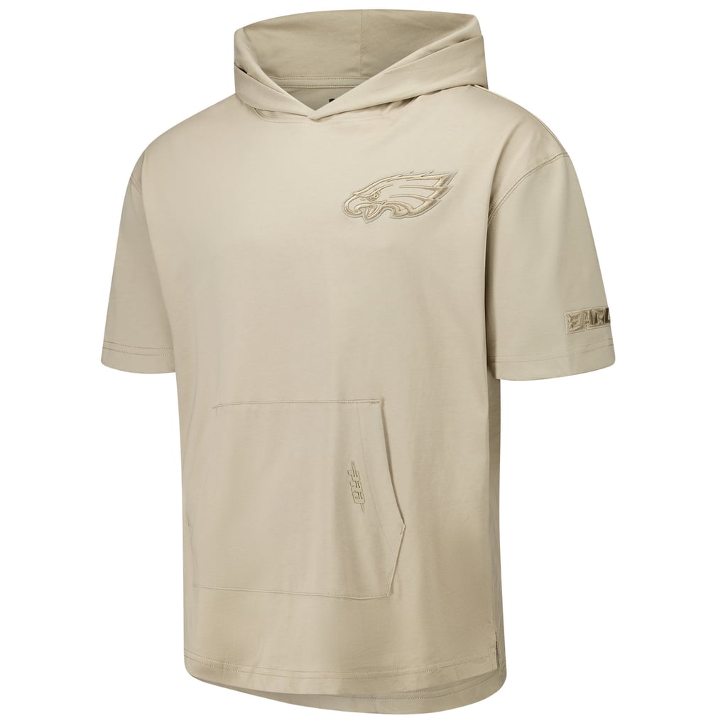 Philadelphia Eagles Pro Standard Neutrals Capsule Short Sleeve Pullover Hoodie - Tan