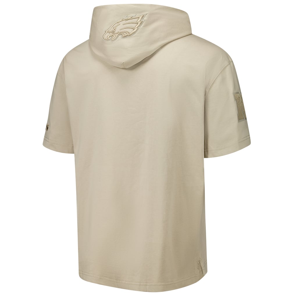 Philadelphia Eagles Pro Standard Neutrals Capsule Short Sleeve Pullover Hoodie - Tan