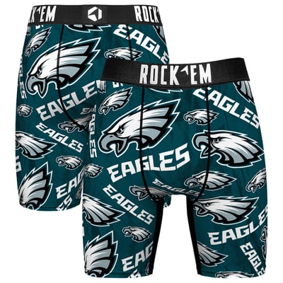  Philadelphia Eagles Rock Em Logo Boxer Briefs - Green