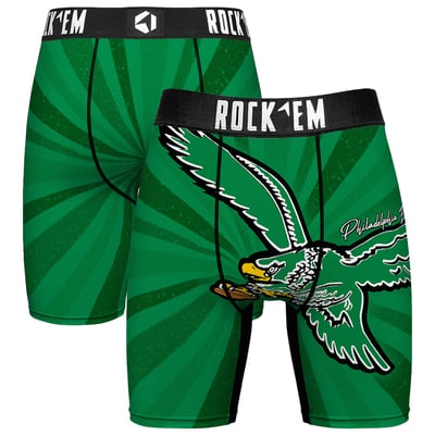  Philadelphia Eagles Rock Em Throwback Swirl Boxer Briefs - Green