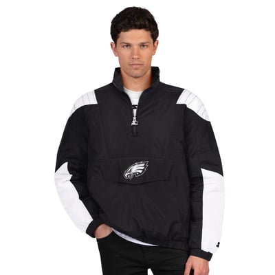 Philadelphia Eagles Starter Gridiron Half-Zip Jacket - Black