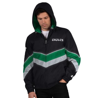  Philadelphia Eagles Starter Thursday Night Gridiron Vintage Logo Full-Zip Hoodie - Black