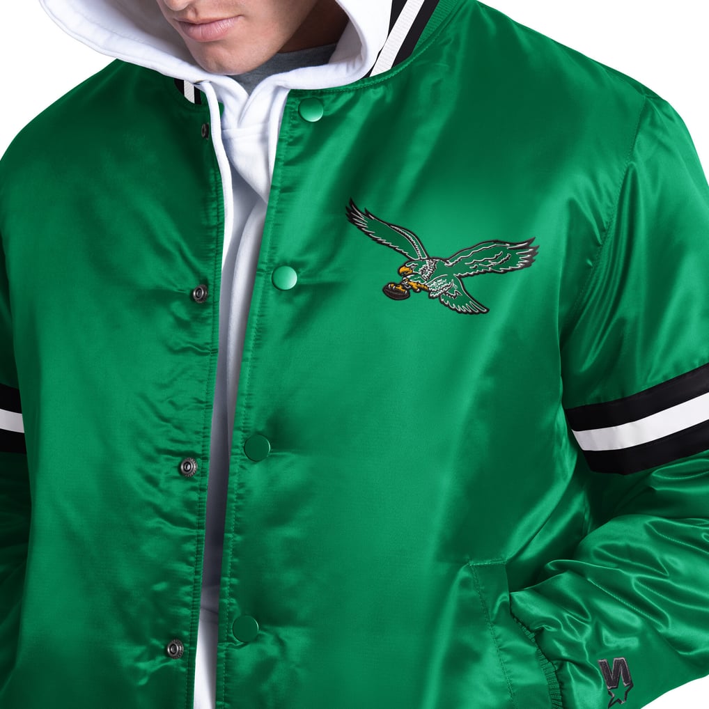 Starter Philadelphia Eagles Kelly Green Courtside Varsity Retro Logo ...