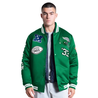 Philadelphia Eagles Starter Elite Full Snap Varsity Jacket - Kelly Green