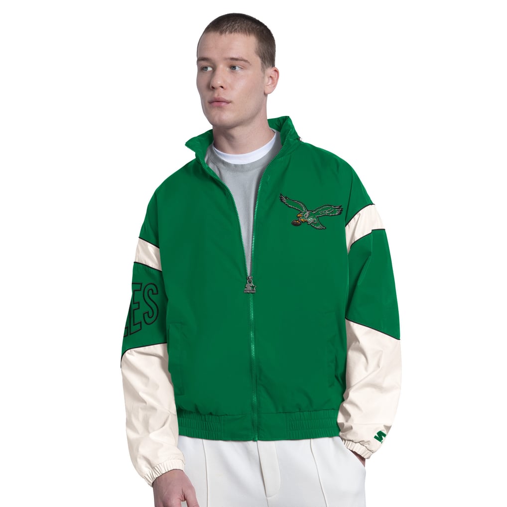 Men's Philadelphia Eagles Starter Kelly Green The Gust Full-Zip Hooded Jacket