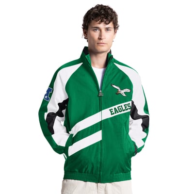 Philadelphia Eagles Starter Tip Off Retro Full-Zip Jacket - Kelly Green
