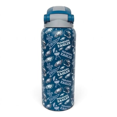 Philadelphia Eagles Pegasus 32oz. Game Day Pennant Stainless Steel ProPress Water Bottle