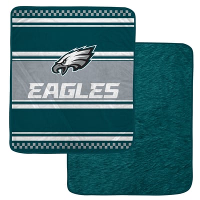 Philadelphia Eagles Pegasus 60" x 70" Checkered Dash Faux Fur Blanket
