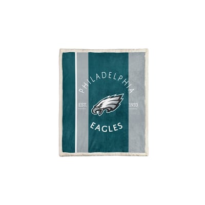 Philadelphia Eagles Pegasus Block Stripe 50" x 60" Ultra Cozy Sherpa Blanket