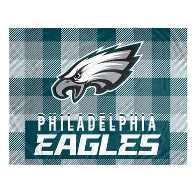 Philadelphia Eagles Pegasus Fan-mily Bold Plaid Oversized 60" x 90" Ultra Cozy Blanket