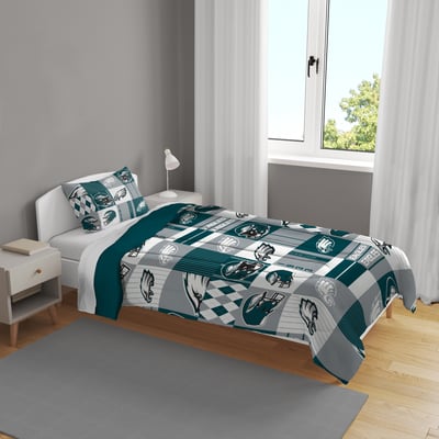 Philadelphia Eagles Pegasus Patchwork Plaid Two-Piece Twin/Twin XL Bed in a Bag Set