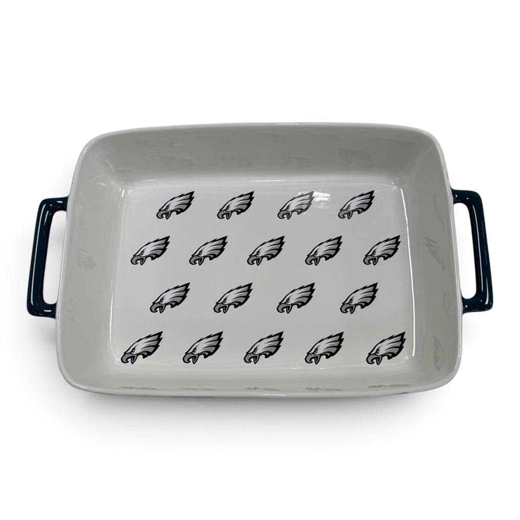 Philadelphia Eagles Pegasus Repeat Logo 16.5" Ceramic Baking Dish