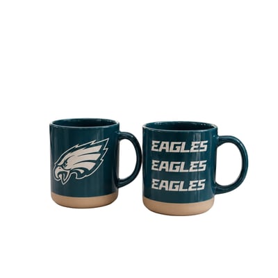 Philadelphia Eagles Pegasus Two-Piece 14oz. Echo Logo Ceramic Mug Set
