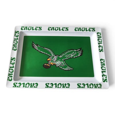 Philadelphia Eagles Pegasus Vintage Repeat Wordmark 22" x 15" Party Tray