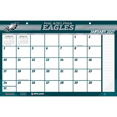 Philadelphia Eagles 17" x 11" Desk Pad Calendar