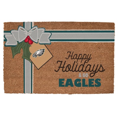 Philadelphia Eagles 20" x 30" Holiday Gift Wrap Coir Door Mat
