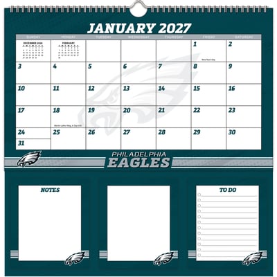 Philadelphia Eagles 2027 12" x 12" Memomate Spiral Calendar